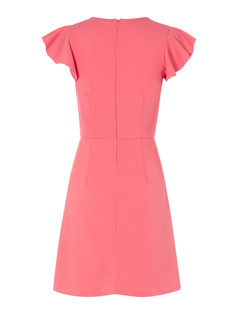 Robe à mancherons volantés - rose - 2