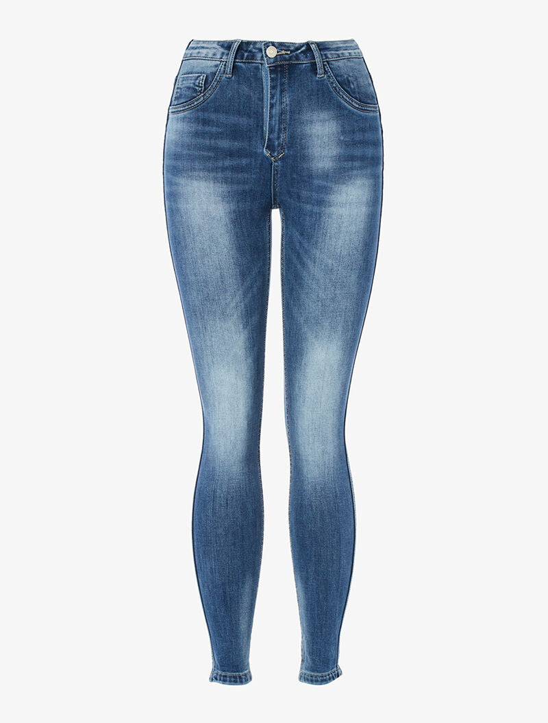 Jean réversible imprimé pied de poule - bleu denim - 3