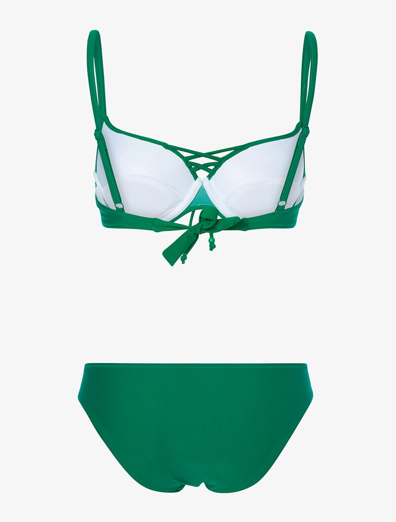 Bikini à côtés ajourés - vert - 2