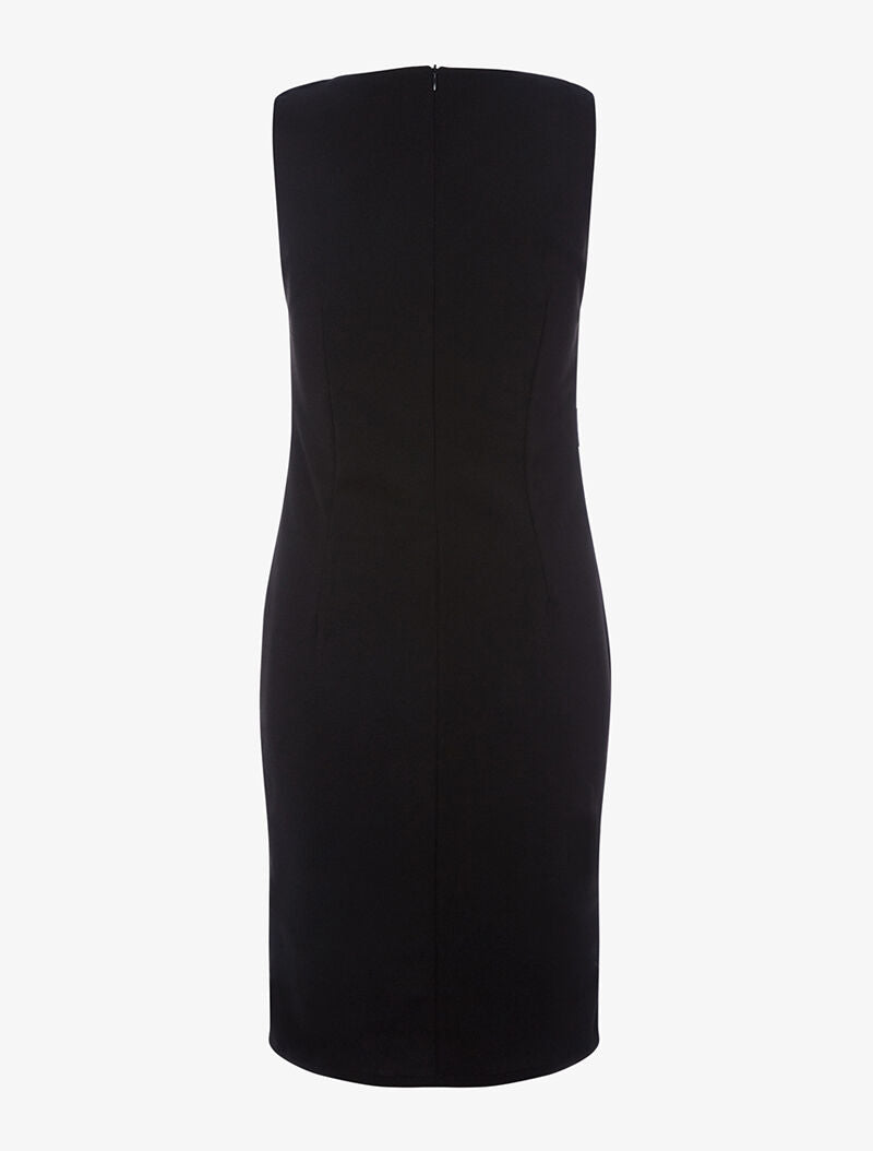 Robe ajustée avec drapé en voile - noir - 2