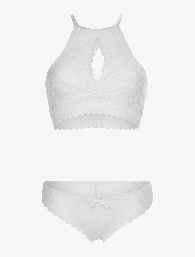 Ensemble Lingerie Valège Eclipse - Brassière + Tanga Bleu - Taille L - Neuf Avec étiquettes (prix D'origine 54€)
