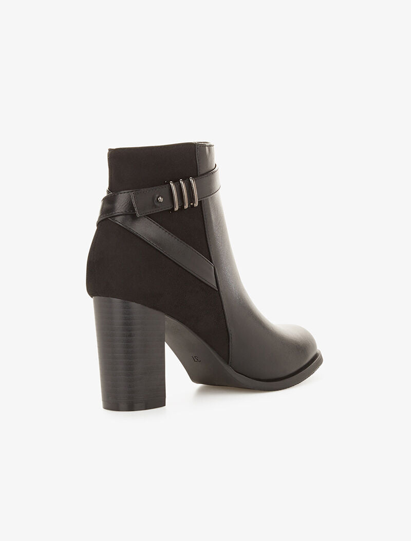 Bottines à brides croisées - noir - 4