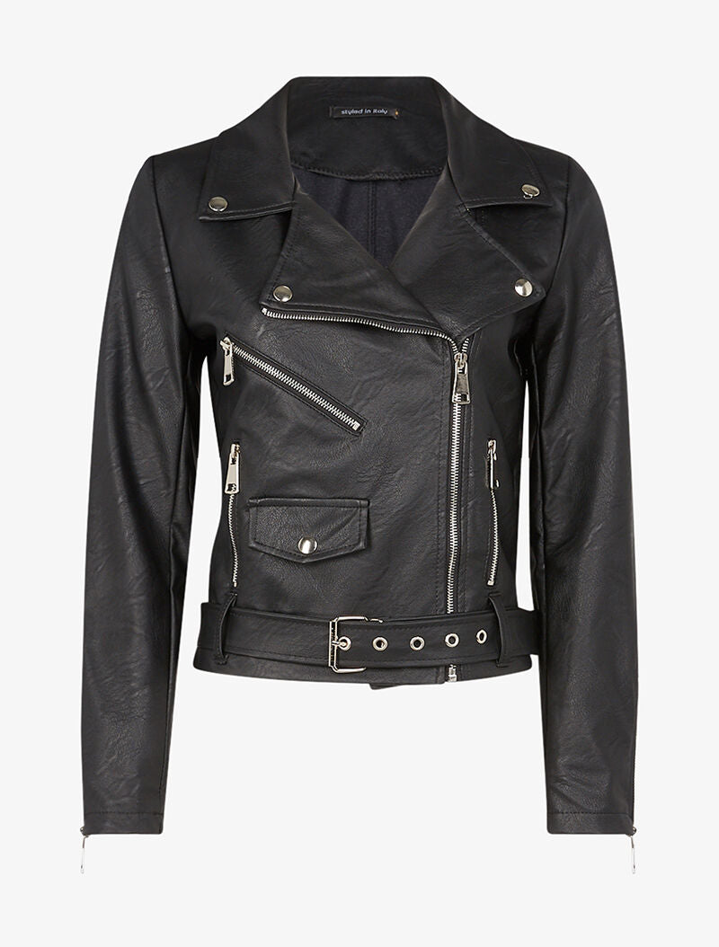 Perfecto en simili multi zips - noir - 1