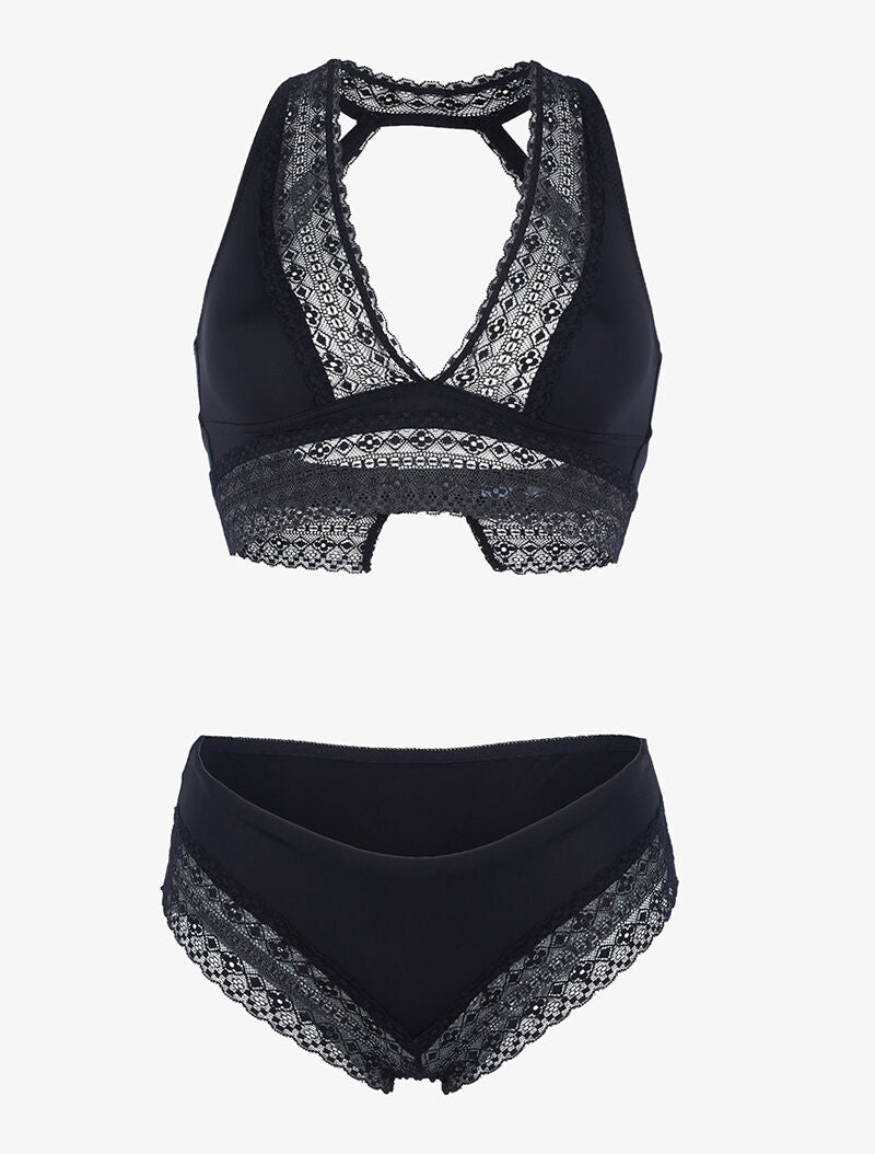 Ensemble soutien gorge bustier sans armatures - noir - 3