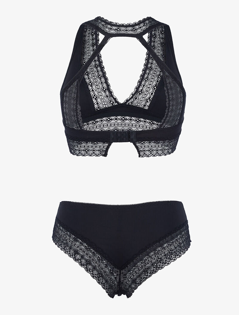 Ensemble soutien gorge bustier sans armatures - noir - 2