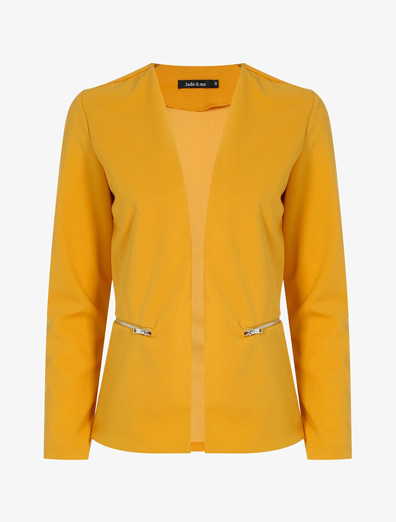 Veste légère coupe droite - moutarde - 1