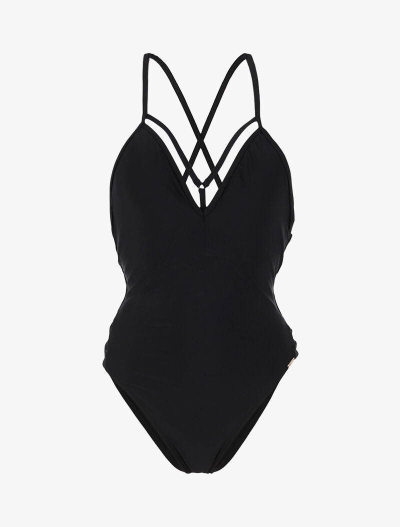 Monokini à lanières croisées - noir - 3
