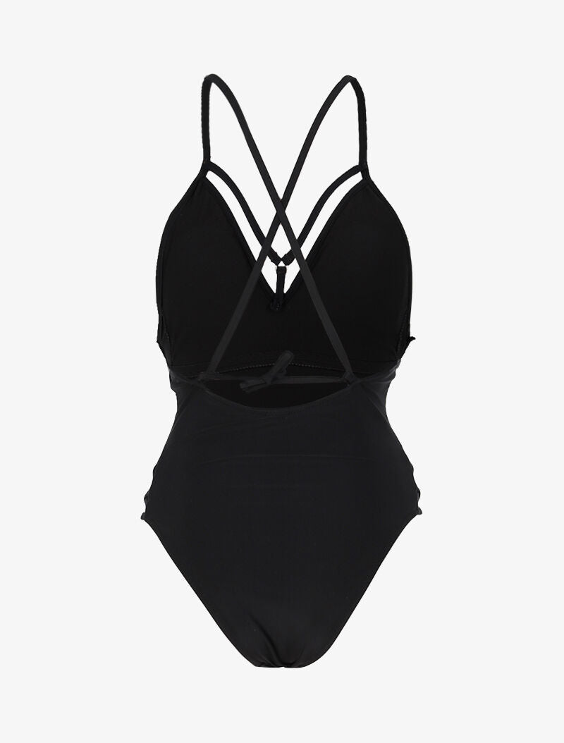 Monokini à lanières croisées - noir - 2