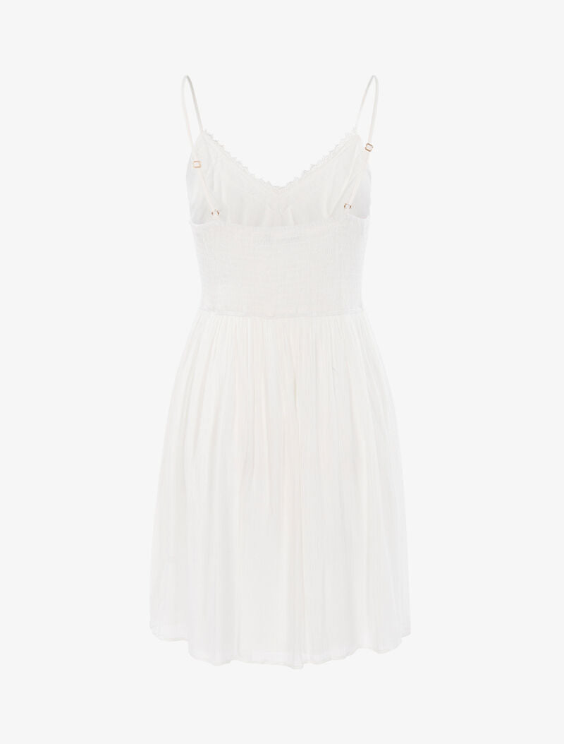 Robe à détails crochet - ecru - 2