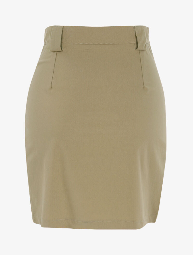 Jupe à détails contrastants - taupe - 2