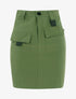 Jupe à détails contrastants - kaki - 1
