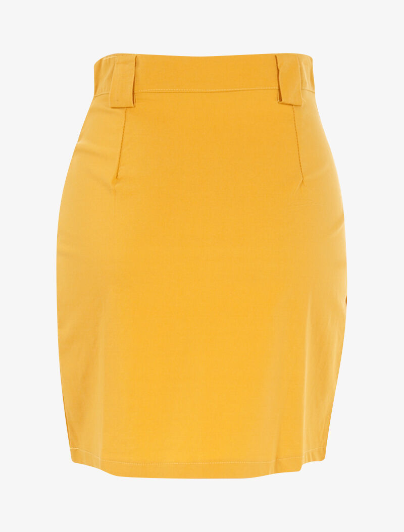 Jupe à détails contrastants - jaune - 2