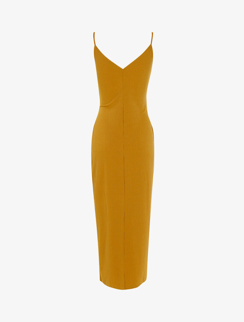 Robe à rayures en relief - jaune - 2
