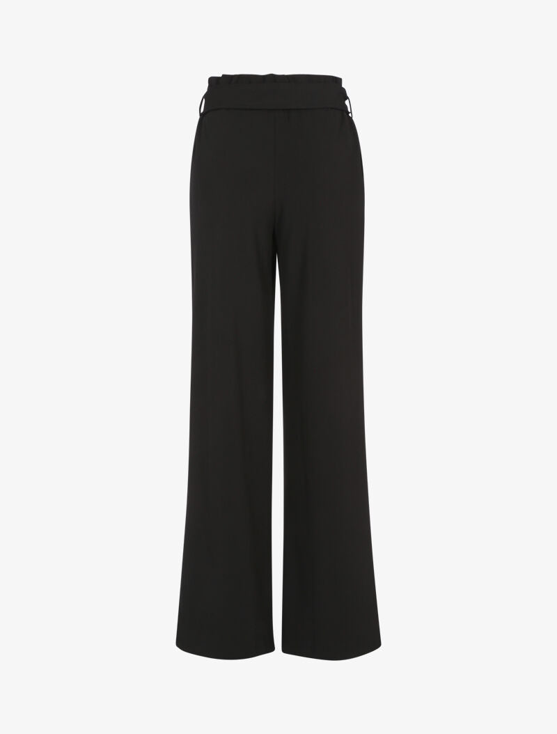 Pantalon ample à taille volantée - noir - 2