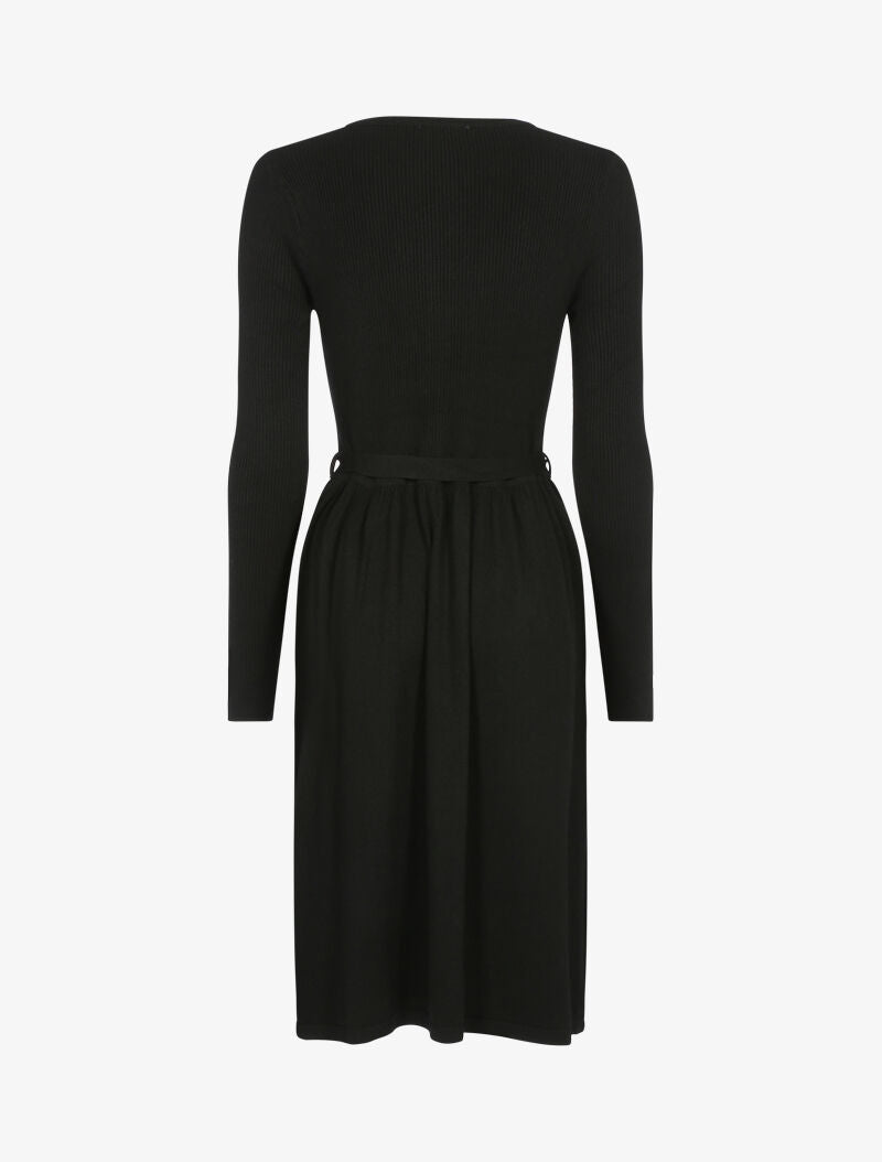 Robe-pull à buste boutonné - noir - 2