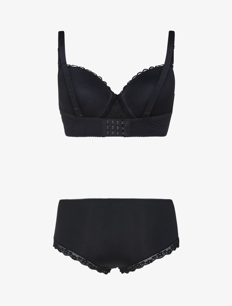 Ensemble à broderie style rosace - noir - 2
