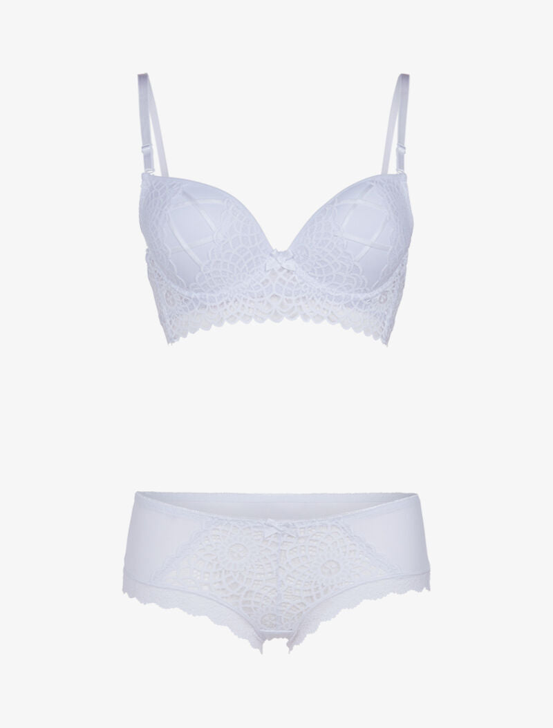Ensemble à broderie et corsage - blanc - 3