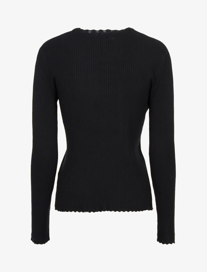 Pull à jeu de côtelage - noir - 3