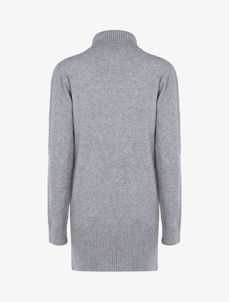 Robe pull à bandes texturées - gris clair - 2