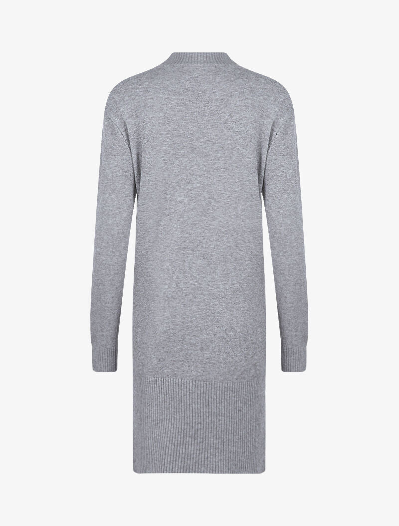 Robe pull à bandes entrelacées - gris clair - 3