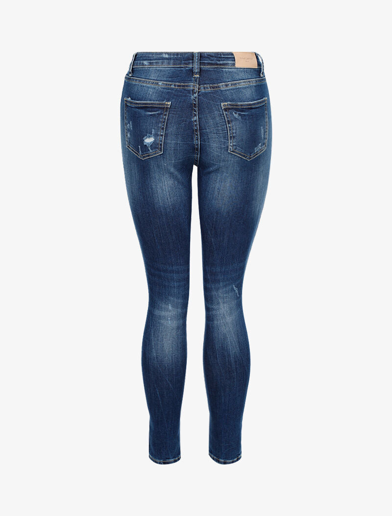 Jean skinny à découpes - bleu denim - 3