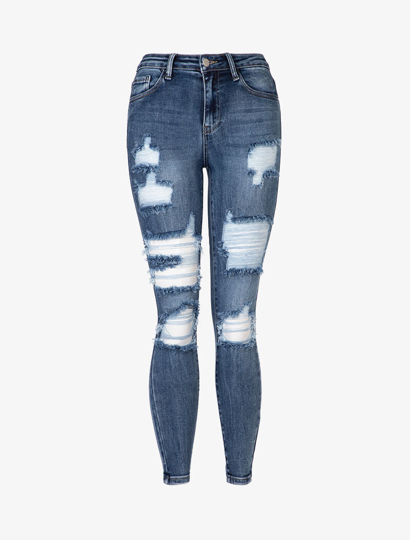 Jean skinny déchiré - bleu denim - 3