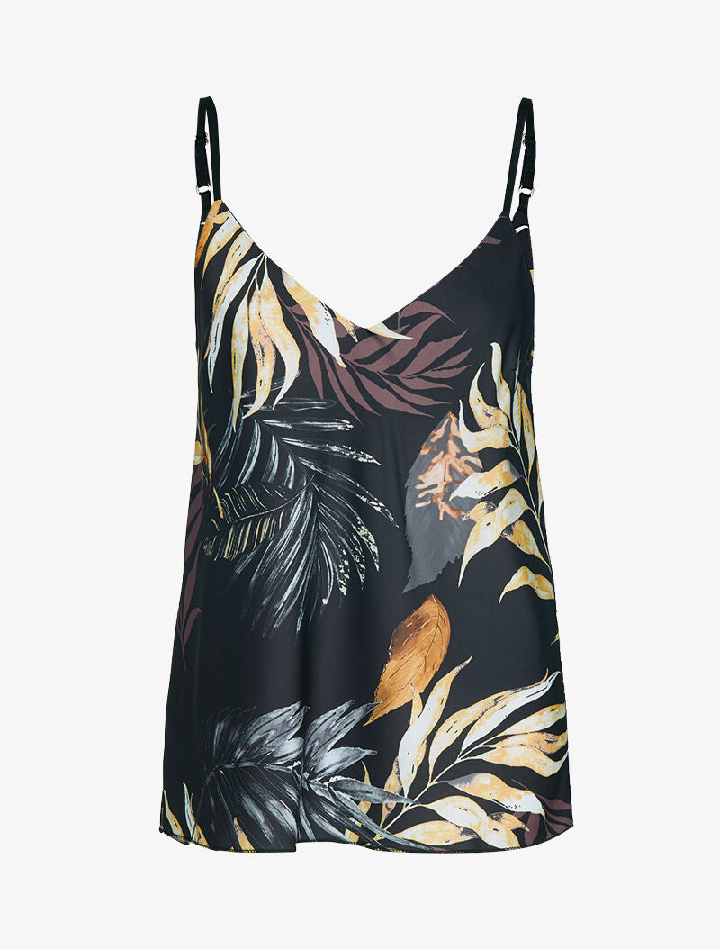 Débardeur satiné à imprimés - noir - 3