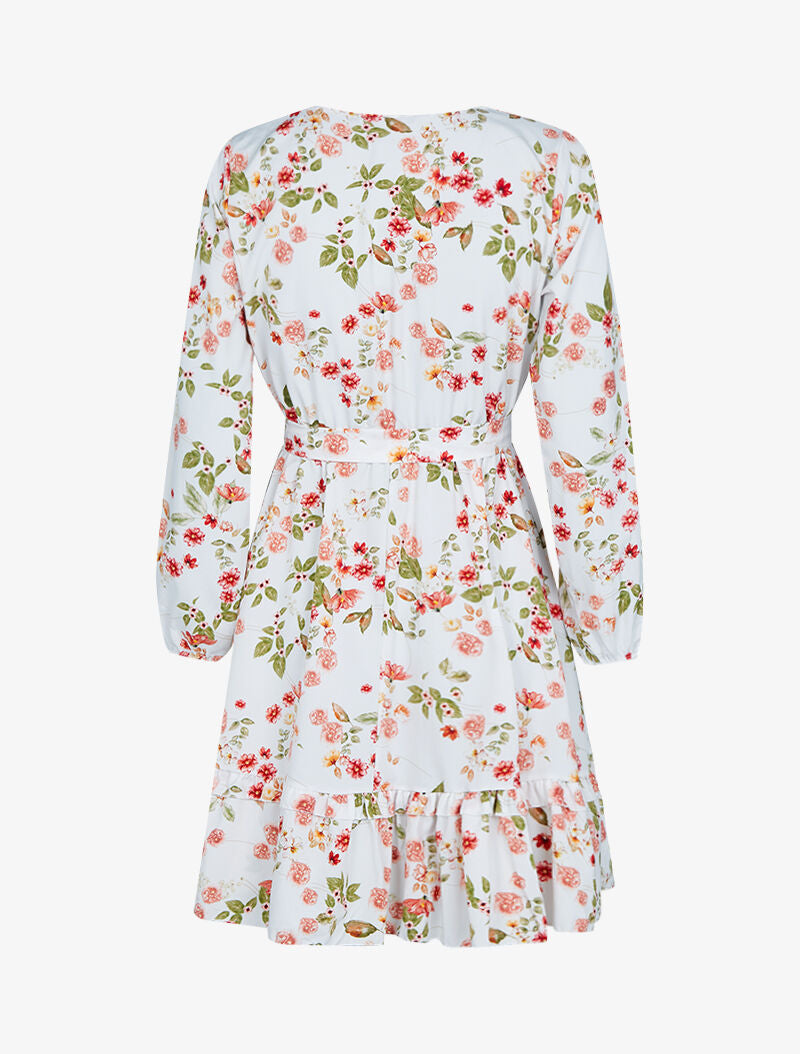 Robe patineuse à imprimés - blanc - 2