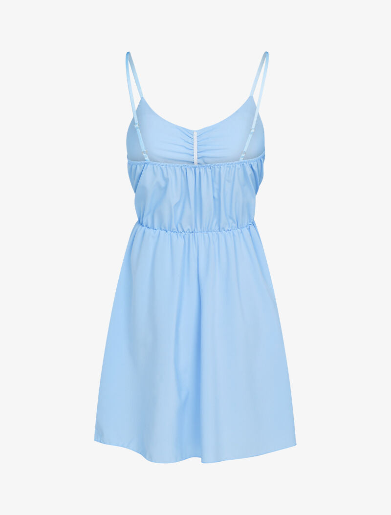 Robe patineuse à fines bretelles - bleu ciel - 2