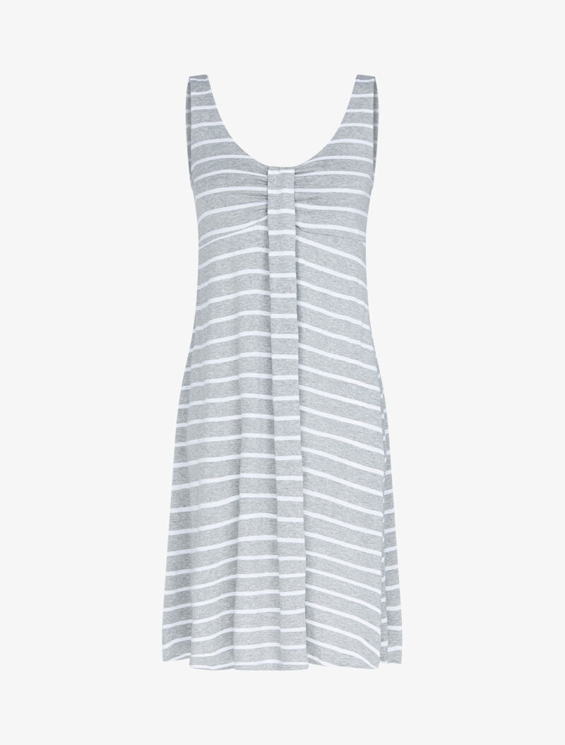 Robe trapèze style marinière - gris clair - 2