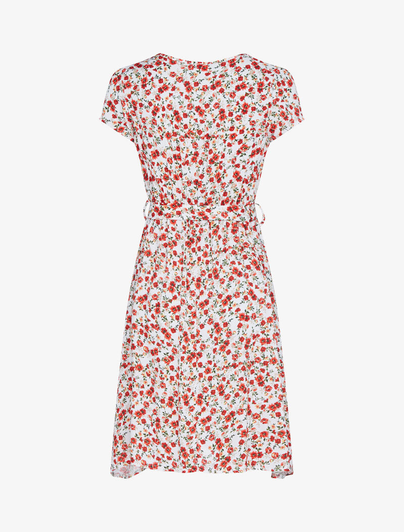 Robe patineuse à imprimé floral - ecru - 2