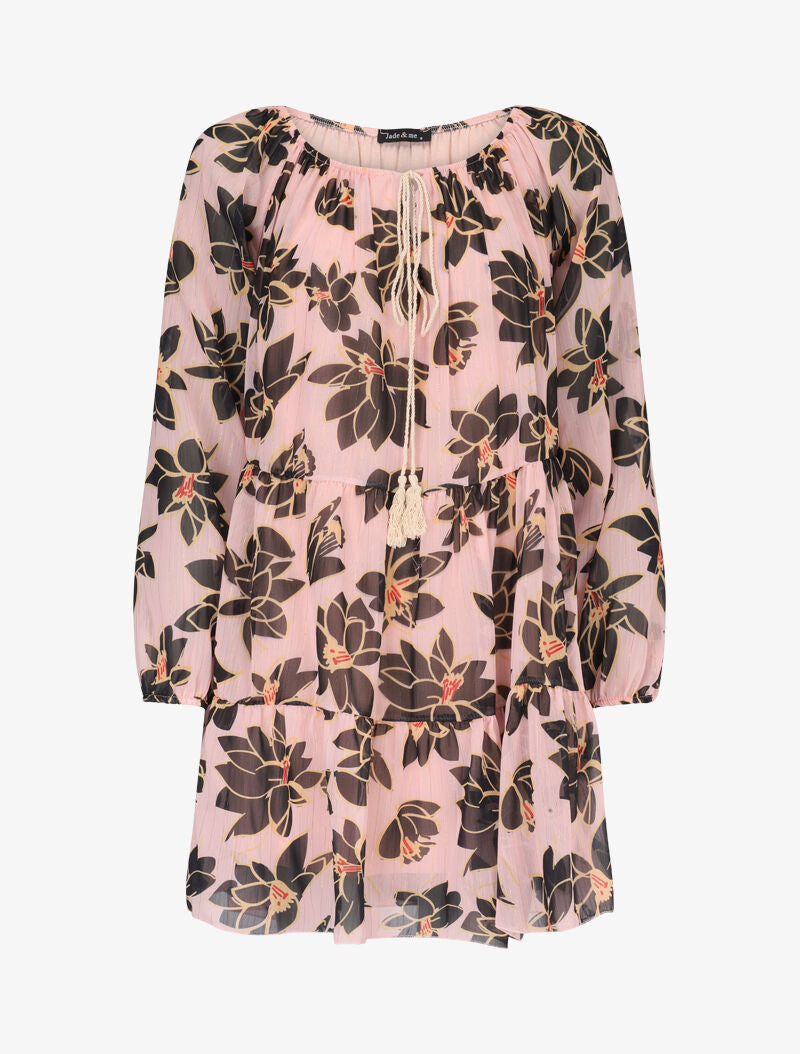 Robe trapèze à imprimé fleurs d&