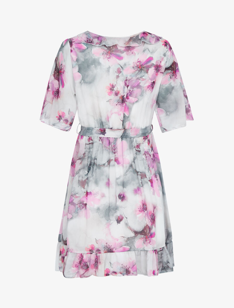 Tunique coupe patineuse à imprimés - gris foncé - 2