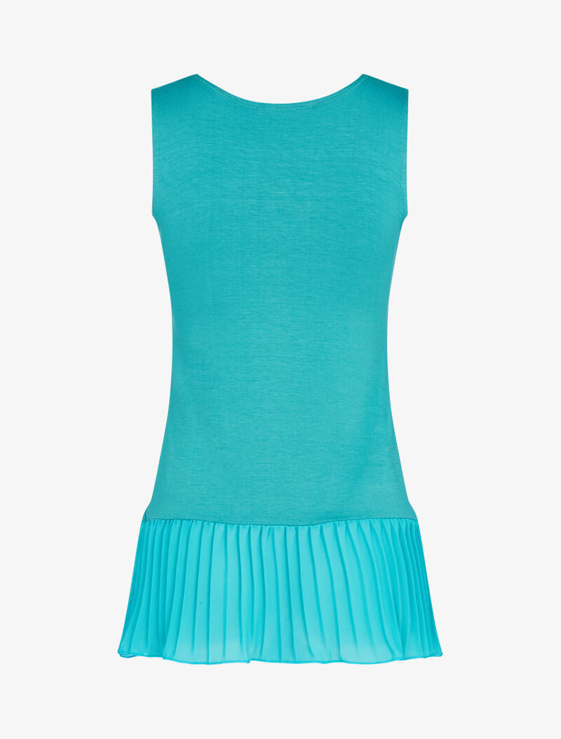 Débardeur à bord gaufré - turquoise - 2