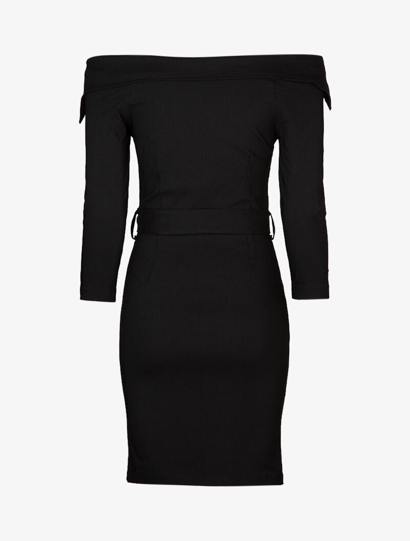 Robe fourreau zippée - noir - 2