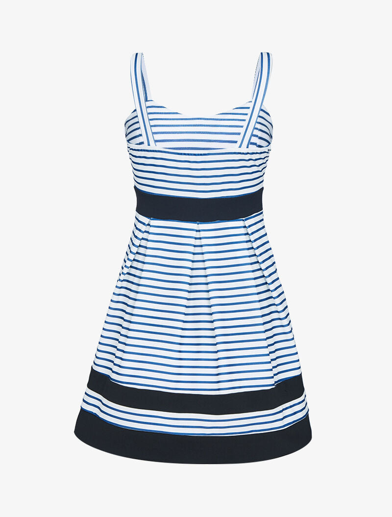 Robe rayée à bandes contrastantes - marine - 2
