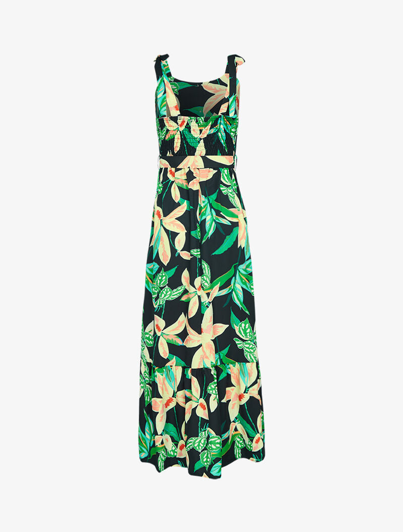 Robe à imprimés et buste boutonné - noir - 2