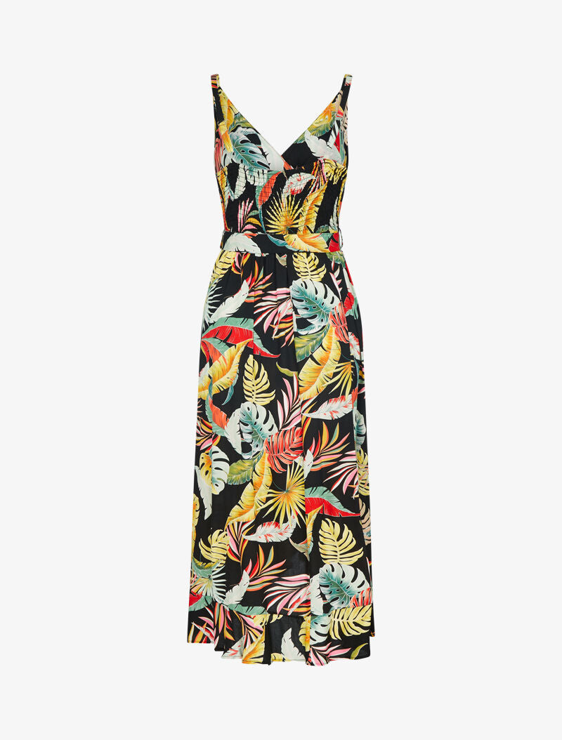 Robe coupe portefeuille volantée - noir - 2