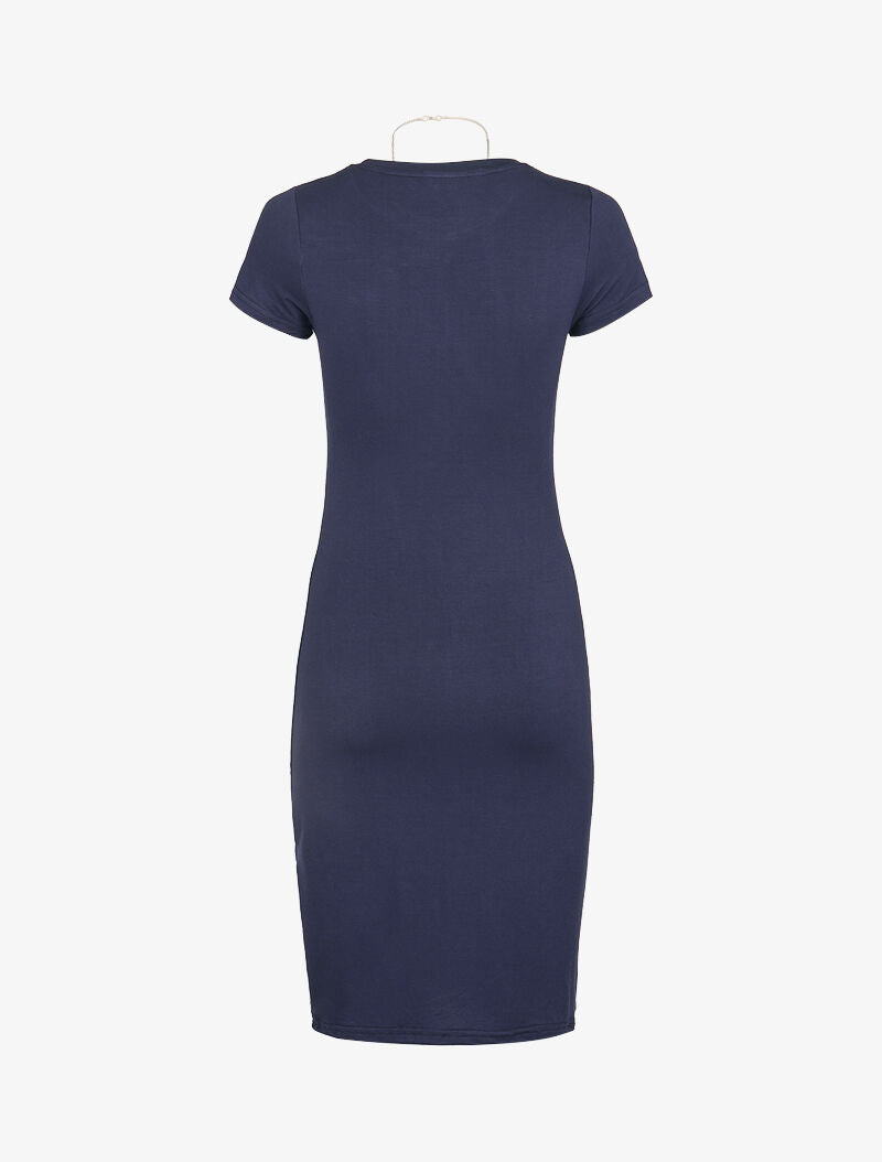 Robe t-shirt ajustée - marine - 2