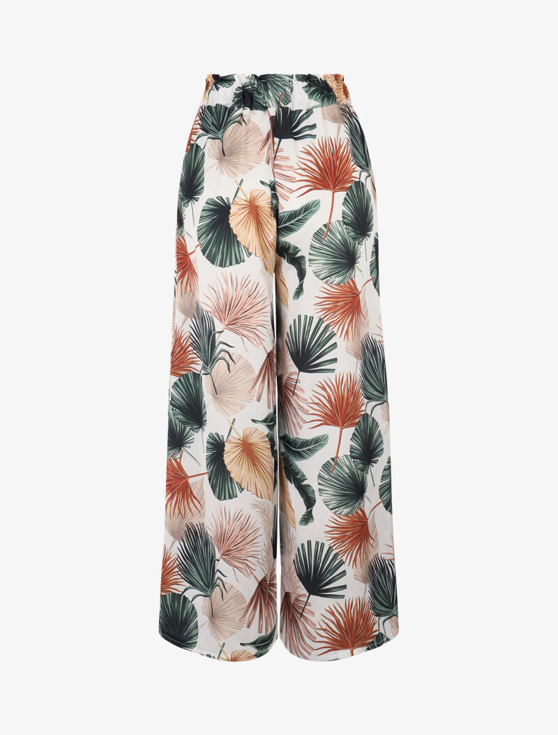 Pantalon 7/8 à imprimés - ecru