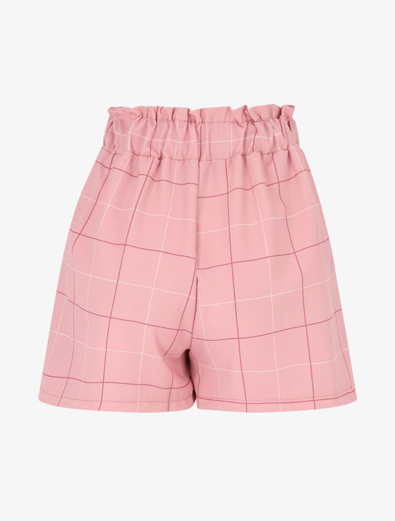Mini short à imprimé carreaux - rose - 2