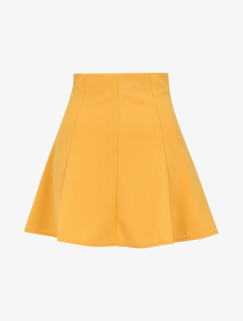 Jupe patineuse évasée - jaune - 2