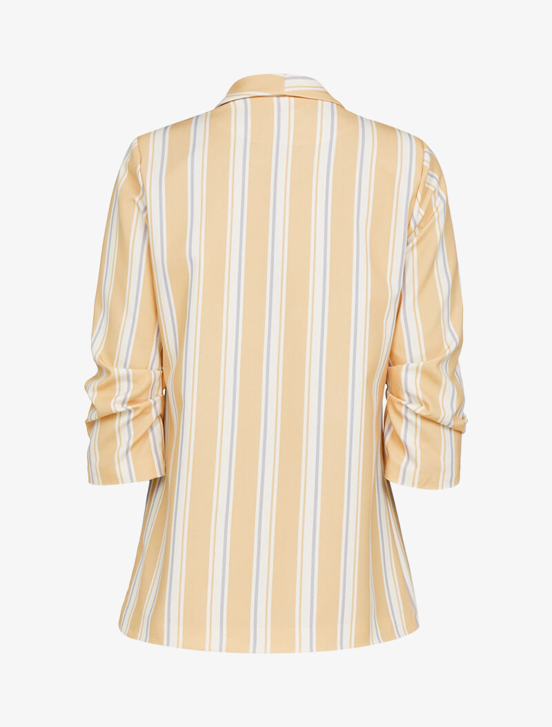 Blazer à manches plissées et rayures - pêche - 2
