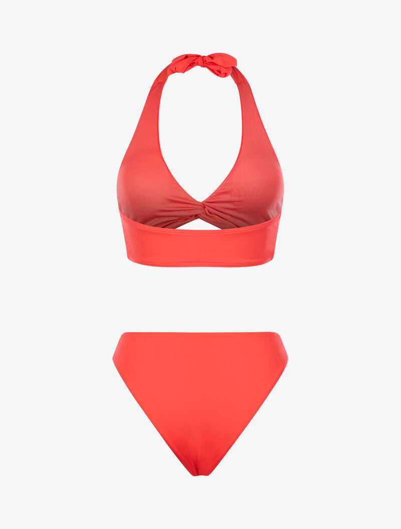 Bikini à effet torsadé - rouge - 2