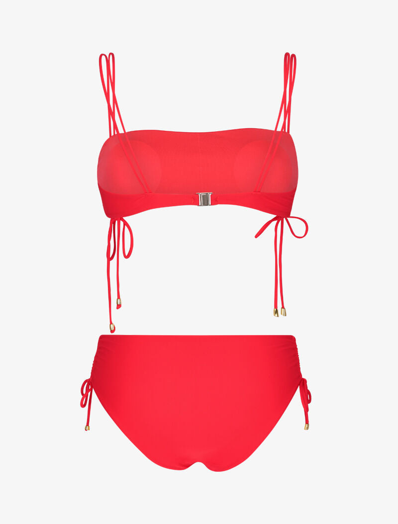 Bikini bandeau à liens - fushia - 2