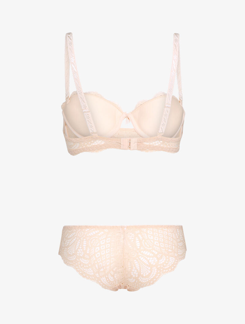 Ensemble broderie stylisée - pêche - 2