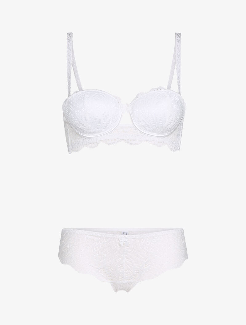 Ensemble broderie stylisée - blanc - 3