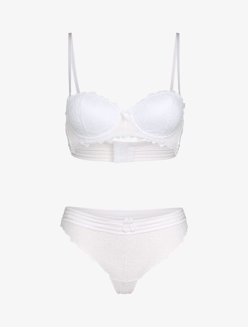 Ensemble à liserés élastiqués - blanc - 3