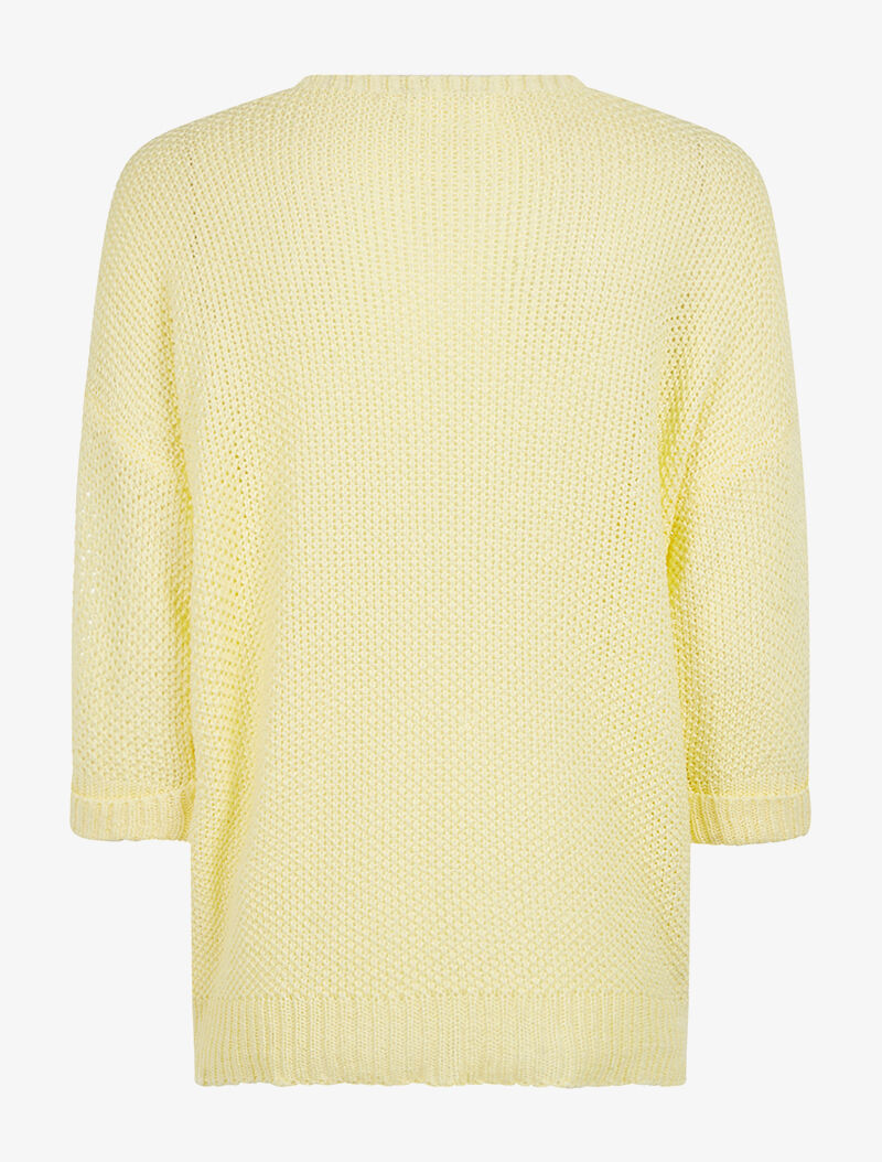 Pull ample encolure large - jaune - 2
