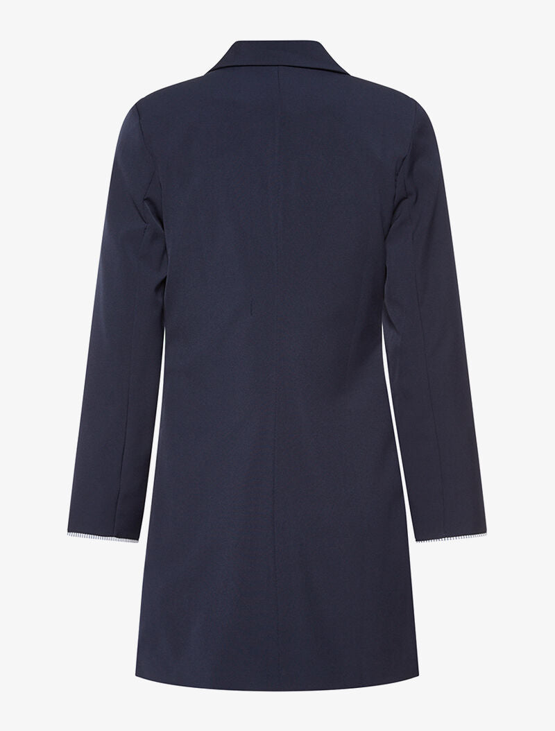 Blazer long 1 bouton - marine - 2